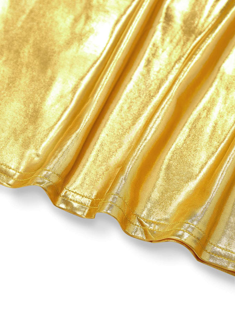 Robe crayon style disco col licou et trou de serrure des années 1960