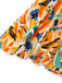 Combishort ceinturée multicolore col V et imprimé abstrait années 1980