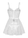 Nuisette en dentelle pois du cœur blancs des années 1950