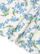 Robe verte et bleu à nœud papillon fleuri des années 1940
