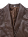 Veste ceinturée en cuir café foncé années 1970
