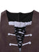 Robe corset marron style pirate et col carré années 1960