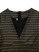 Robe disco noire transparente à manches cloche et ceinture des années 1970