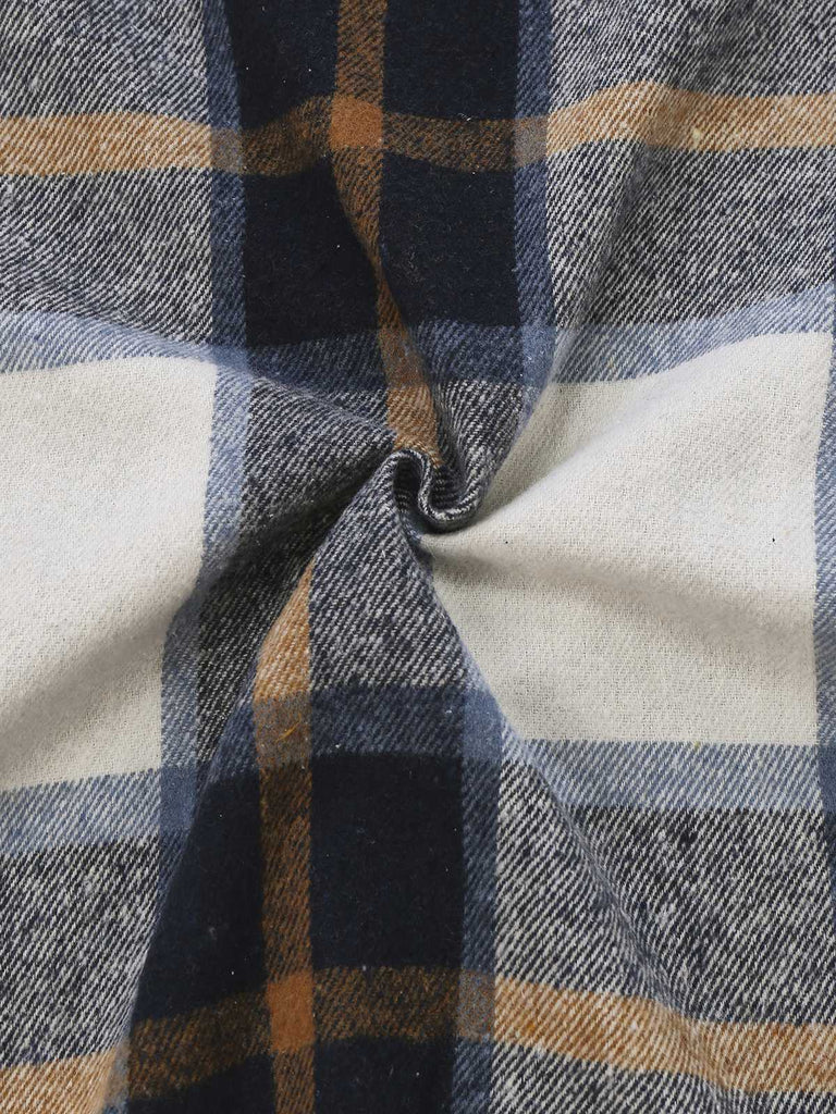 Robe-chemise carreaux multicolores avec ceinture années 1960