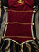 Robe de capitaine pirate Halloween en velours rouge vin des années 1970