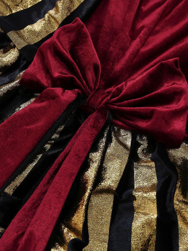 Robe de capitaine pirate Halloween en velours rouge vin des années 1970