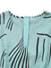 Combinaison ample col en V et lignes abstraites des années 1970