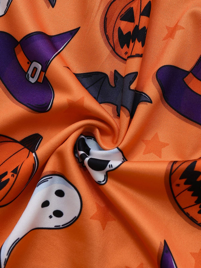 Vêtements de nuit en dentelle à imprimé Halloween années 1960