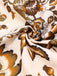 Robe fleurie style bohème couleur caramel des années 1970