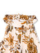Robe fleurie style bohème couleur caramel des années 1970