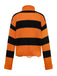 Pull en tricot orange à chauve-souris Halloween années 1950
