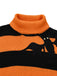 Pull en tricot orange à chauve-souris Halloween années 1950