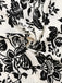 Robe mi-longue à fleurs à manches courtes années 1970