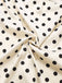 Robe moulante blanche à pois dentelle années 1960