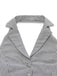 2PCS Gilet licou à revers et short à poches à rayures fines gris des années 1950