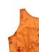 Robe Orange Coton Sans Manches Imprimée Ajustée Années 1930