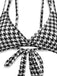 Ensemble bikini à lacets pied-de-poule noir des années 1930