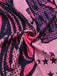 Robe Slip Rose Bordure Dentelle Motif Dessin Animé Années 2000
