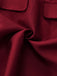 Robe Courte Rouge Vin  Unie Fleurs 3D Années 1960