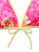 Bikini bleu imprimé floral volanté années 1960