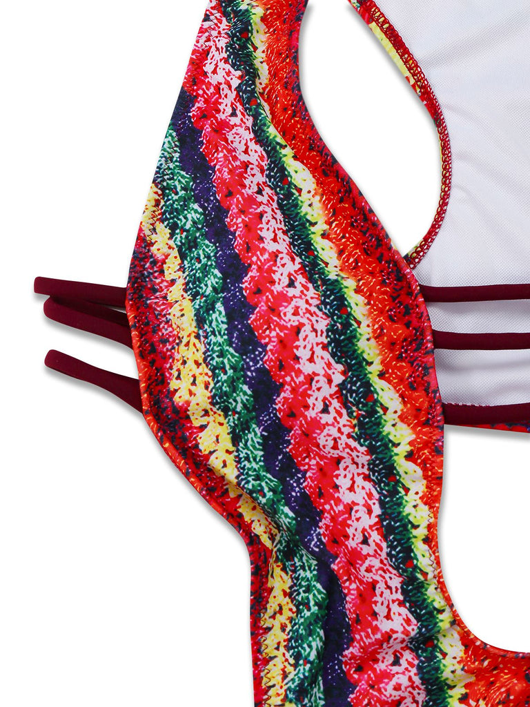 Maillot De Bain Arc-En-Ciel 1960s