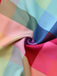Robe trapèze larges bretelles carreaux colorés 1950s