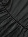 Robe noire en tulle transparent col Claudine et ceinture des années 1940