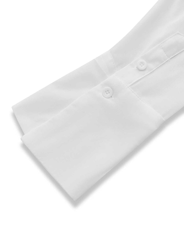 Robe chemise transparente manches longues des années 1970