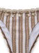 Ensemble Tankini en Crochet Rayé avec Ornements Coquillages & Étoile de Mer 3D Kaki Années 1950 6