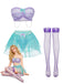 Féerique Dentelle Résille Nœud Lingerie Ensemble Lavande Années 1980
