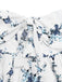 Bustier Florale Imprimée Jambes Larges Bohème Combinaison Bleue Années 1970 6