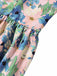 [Prévente] Robe Col Cranté Floral Bleu Clair Années 50