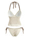 Uni Dos-Nu Tankini Ensemble Jaune clair Années 1950 2