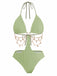 Uni Metal Chaîne Découpé Maillot de Bain Années 1930