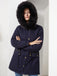 Manteau Années 50 Garnie de Fourrure Synthétique à Boucle