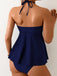 Uni Métallique Embellished Maillot de Bain Bleu marine Années 1980 7