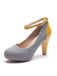 Escarpins vintage pied-de-poule talons coniques et bride cheville