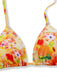 4PCS Orange Dos-Nu Florale Bikini & Résille Cache Maillot Ensemble Années 1960 4
