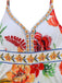 Robe Maxi Sans Manches Col V Floral Multicolore Années 70