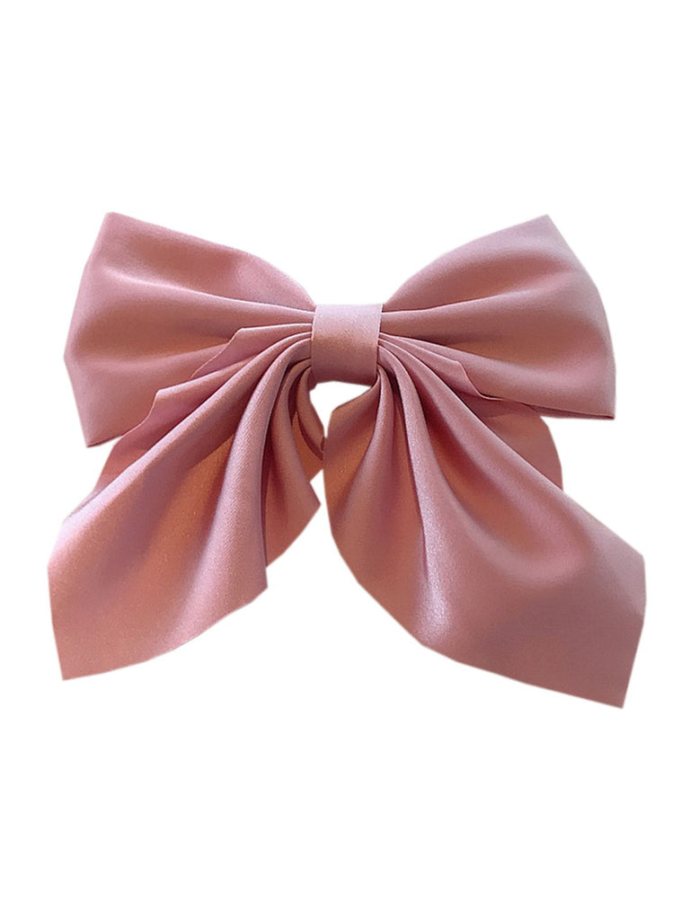 Épingle à Cheveux Vintage Avec Papillon Nœud Couleur Unie 5