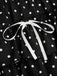 Polka dot lace ruffle mini skirt with bow detail for sweet feminine vintage styling