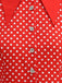 Vintage polka dot belted swing dress with shirt collar in classic 1950s retro style