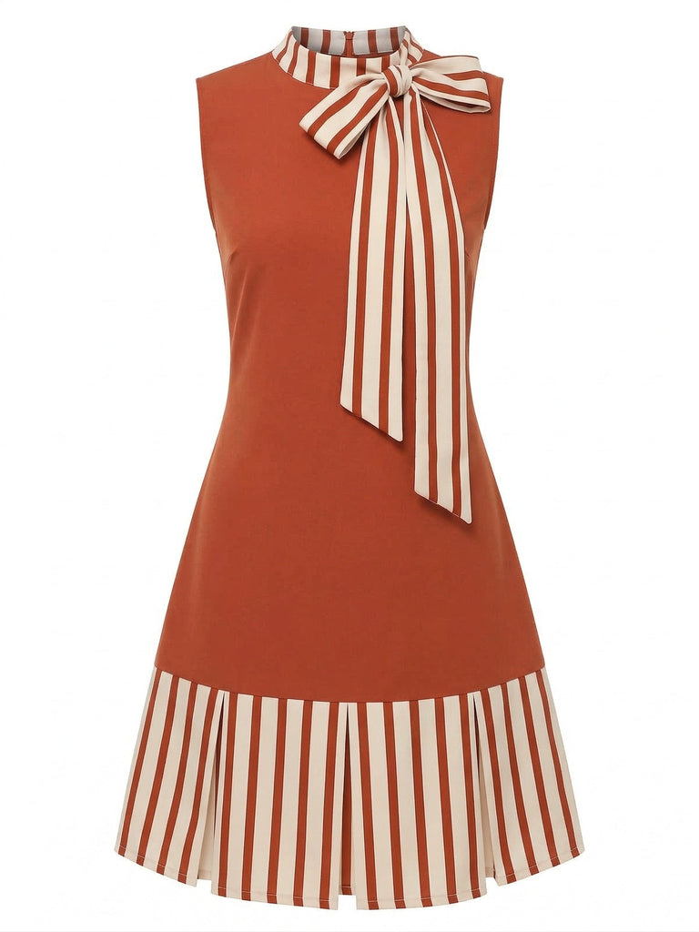 [Prévente] Robe sans manches rouge nœud papillon années 1960