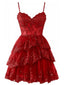 Robe corset tulle volants sequins 1980s