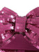 Mini Robe Bustier à Sequins Rose Rouge Années 1960
