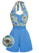 Combishort licou tournesol jaune patchwork années 1950