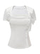 [Prévente] 2PCS chemise et jupe à ourlet en dentelle années 1960
