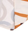 Robe plissée imprimée beige années 60 à col montant