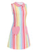 Robe à poches de cœur et rayures arc-en-ciel des années 1960