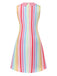 Robe à poches de cœur et rayures arc-en-ciel des années 1960